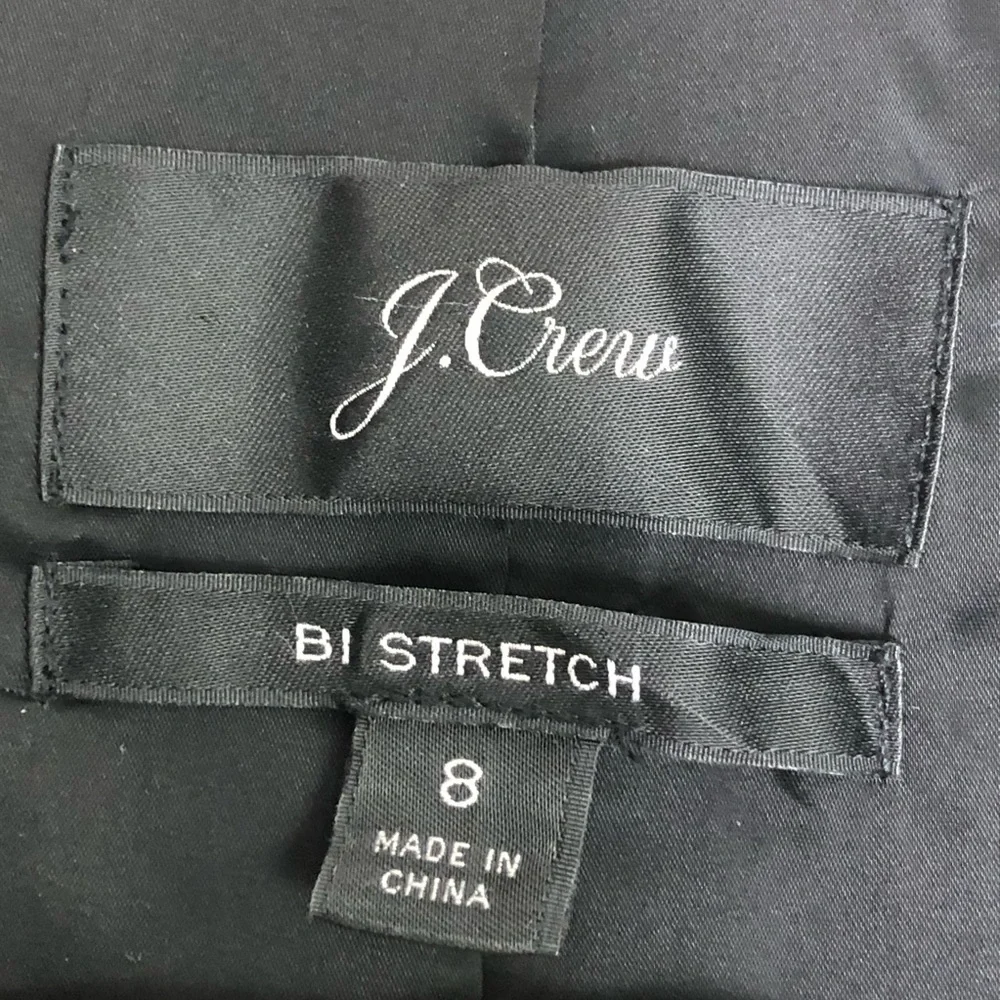 J.Crew BI Stretch black, one button closure blazer